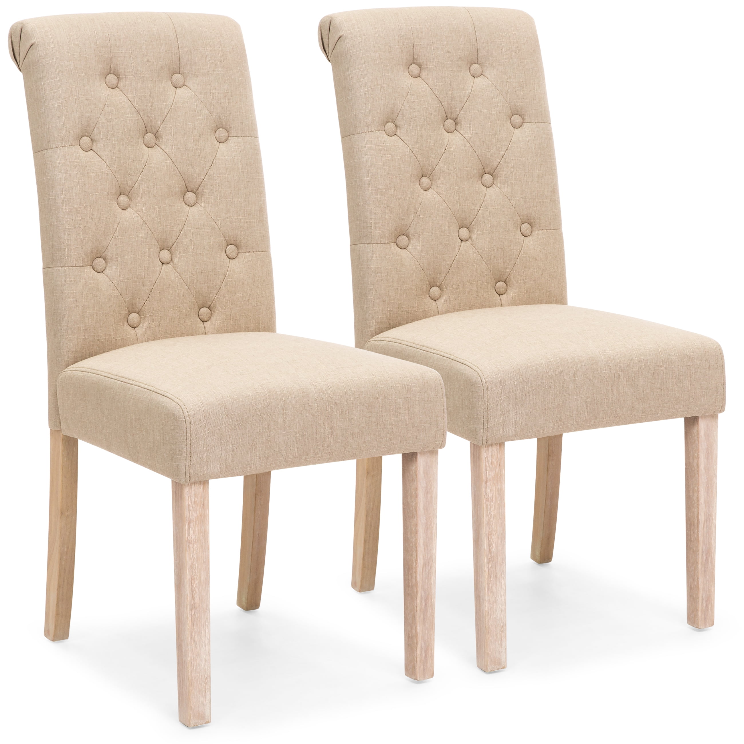 Best Choice Products Set of 2 Tufted High Back Parsons Dining Chairs ...
