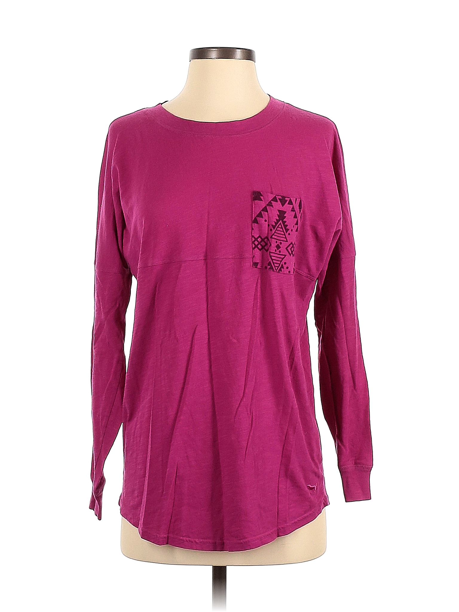 T-shirt Manches Longues Victoria's Secret PINK - Logo LOVE, Taille L, Noir, Style Crop, Neuf Avec étiquettes