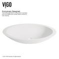 thumbnail image 4 of VIGO Wisteria Modern White Matte Stone 23 in. L x 14 in. W x 4 in. H Oval Vessel Bathroom Sink, 4 of 11