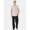 thumbnail image 5 of No Boundaries Men's & Big Men's Longline Curved Hem Elongated Tee Shirt, 2-Pack, Sizes XS-5XL, 5 of 7