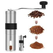 Dosaele Manual Coffee Grinder - Professional Heavy Duty Stainless Steel with Adjustable Ceramic Burr - Portable Handheld Mill Offers Consistency and Precision for Any Brewer