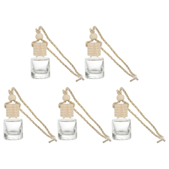 5pcs Hanging Car Air Freshener Aromatherapy Diffuser Bottle 8ml Empty Oil Diffuser Pendant