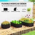 thumbnail image 4 of Outsunny Jardinière Surélevée Galvanisée, 4,9 x 2 x 1 Pi, Noir, 4 of 10