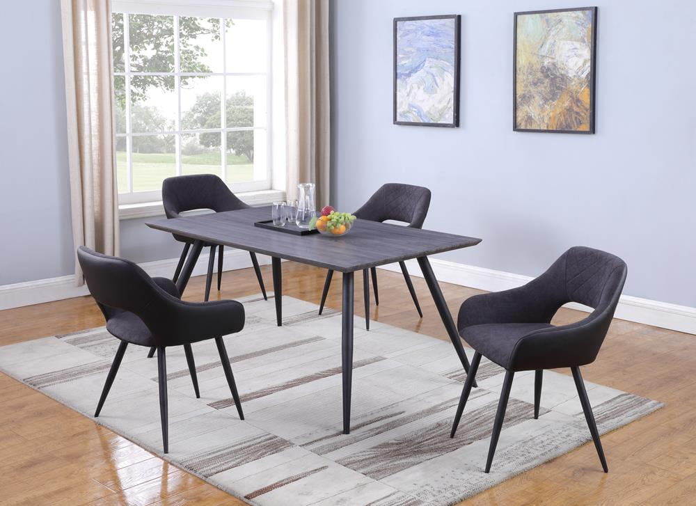 Chintaly Contemporary Dining Table w/ Laminate Wooden Top - Walmart.com ...