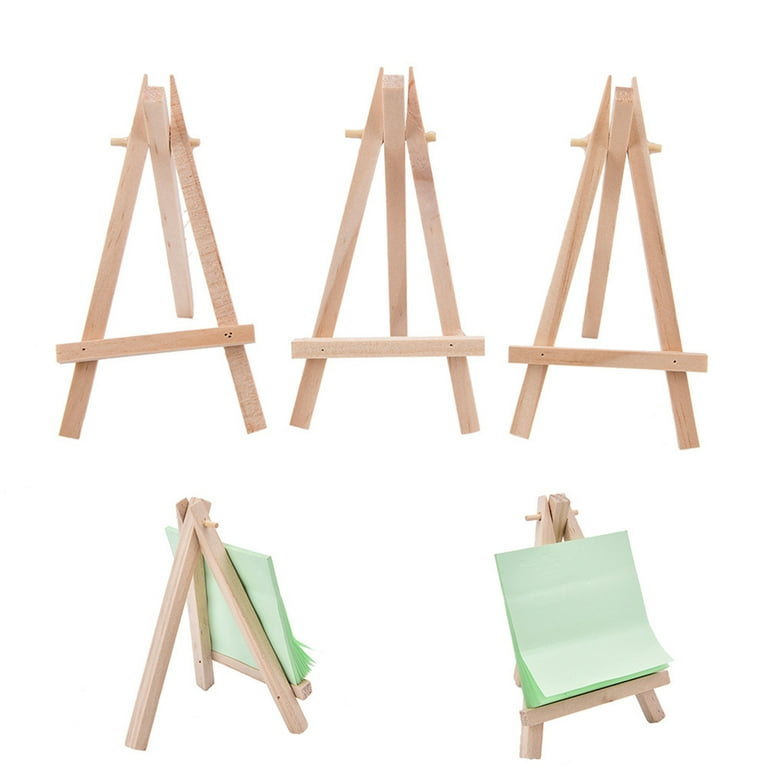 OIAGLH Wedding Mini Drawing Display Craft Small Easels Art Supplies Adjustable Office Stable Tripod with Canvas Tabletop Wooden