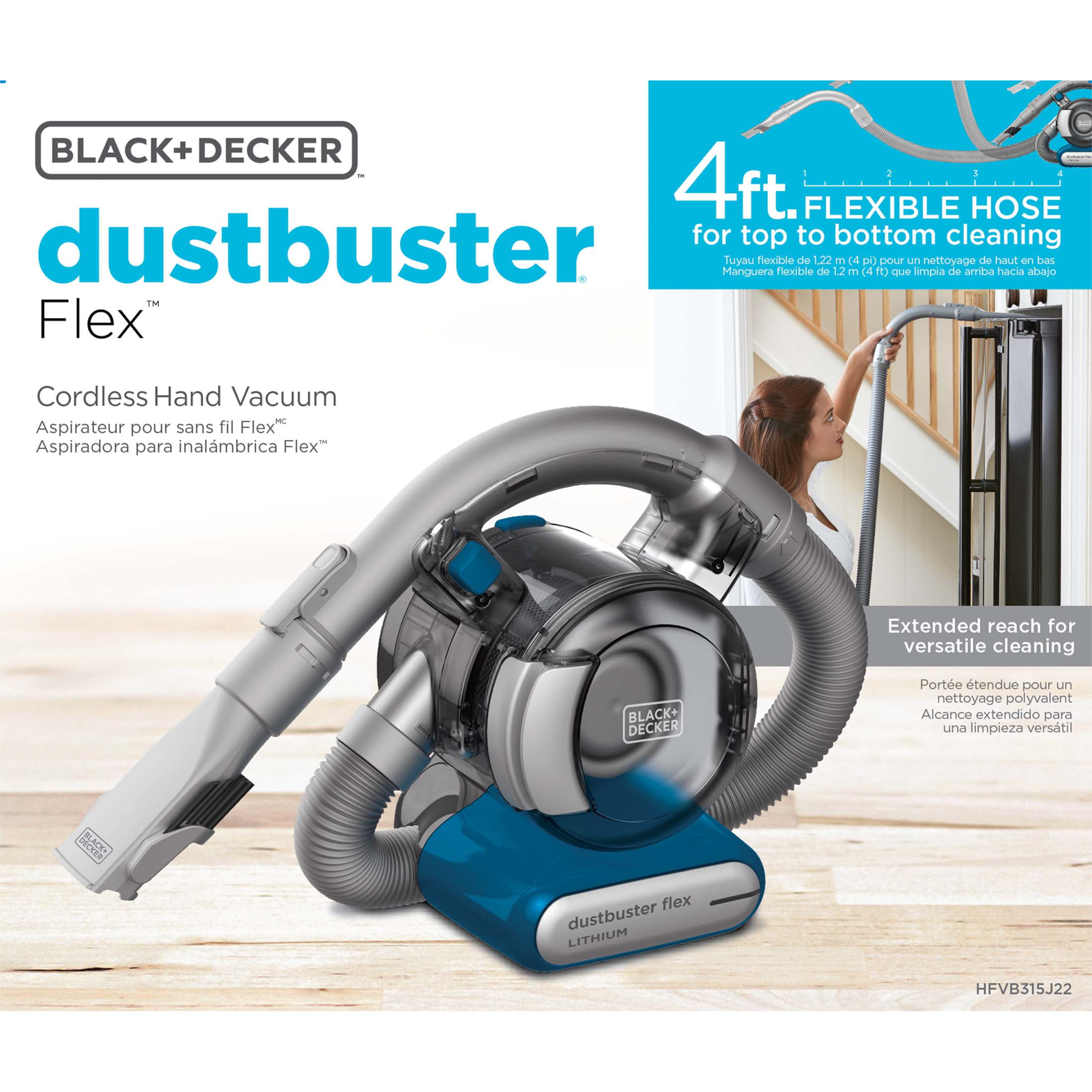BLACK+DECKER DUSTBUSTER Lithium FLEX Hand full-size Vacuum Cordless HFVB315J22 