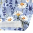 thumbnail image 5 of CLOOCL Daisy Printed Blouse Short Sleeve Shirts Purple Women Fashion Tops, 5 of 6