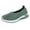 Green, variant on HEWUQI Women's Walking Shoes with Arch Support Breathable Woven Slip on Comfortable Insole Lightweight Antiskid Sneakers for Nursing White Size 7.5