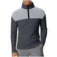 thumbnail image 6 of SDNall Men's Athletic Jacket, Long Sleeve Workout Top with Stand Collar and Half Zip, Lightweight Waffle Knit Fabric for Outdoor Sports and Casual Wear, 6 of 7