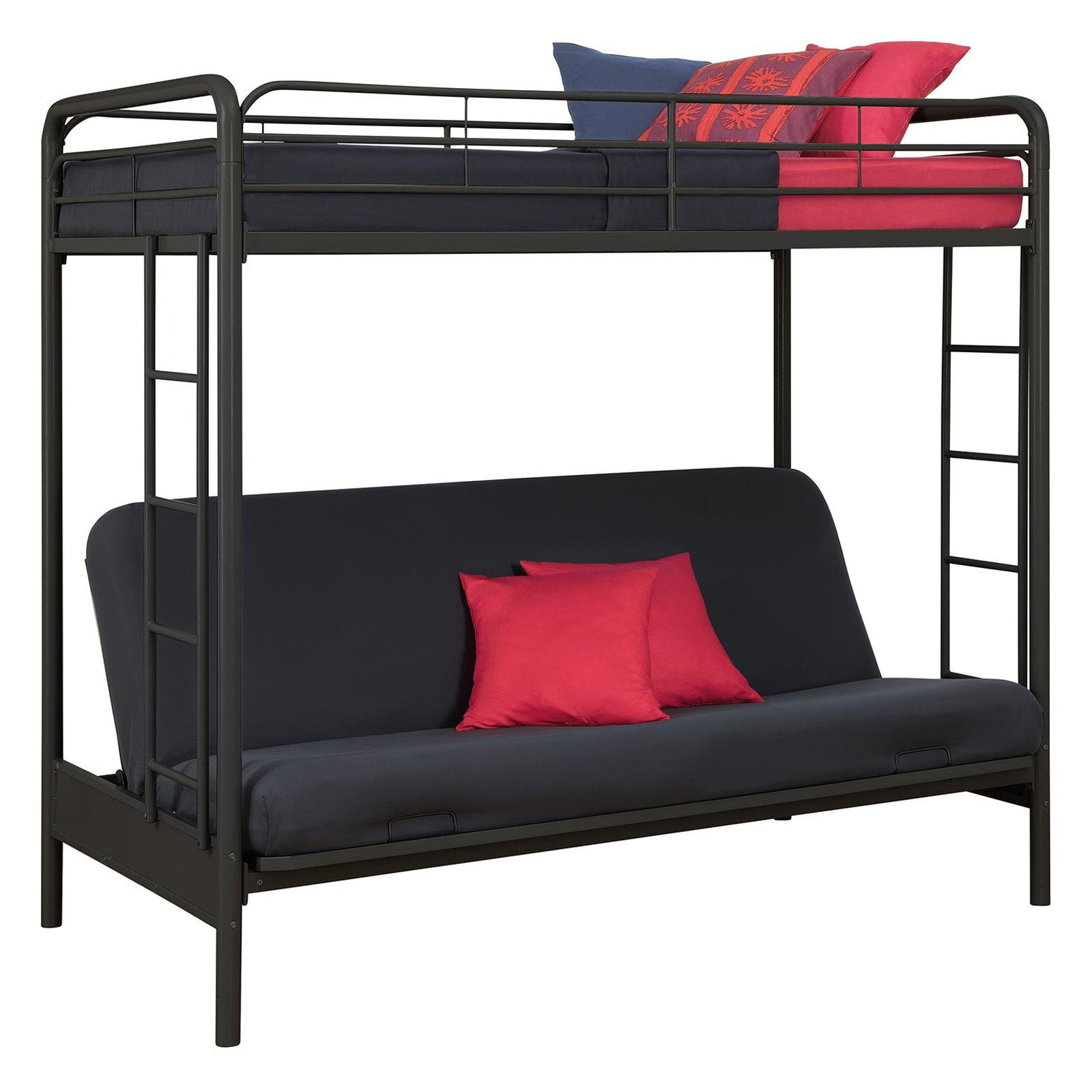 Dhp Twin Over Futon Metal Bunk Bed Multiple Colors Com