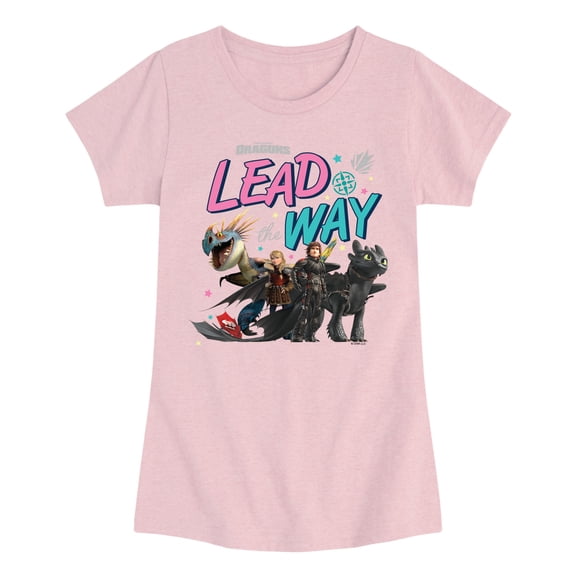 How to Train Your Dragon - Lead The Way - Youth Girls Fitted Short Sleeve T-Shirt
