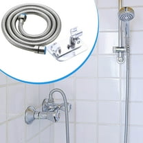 Nrmrqz Stainless Steel Shower Hose - 304 Steel Flexible Shower Hose with Standard 1/2" Connectors | Includes Shower Head Stand | Durable & Kink-Free Designs for Bathroom