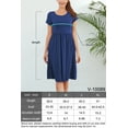 thumbnail image 5 of Women's Nursing Dress Summer Short Sleeve Patchwork Pregnancy Clothes with Pockets,Small, 5 of 8