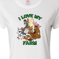 thumbnail image 4 of Inktastic I Love My Farm with Happy Farm Animals Women's T-Shirt, 4 of 5