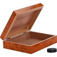 thumbnail image 5 of Quality Importers 20 Cigar Travel Humidor - Burl, 5 of 5