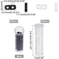 thumbnail image 3 of 720 Pcs 1/4 Tila Beads 2-Hole Glass Seed Beads Black White Tila Beads Rectangle Glass Carrier Beads Lustered Loose Spacer Beads for DIY Craft Bracelet Necklace Jewelry Making, 3 of 9