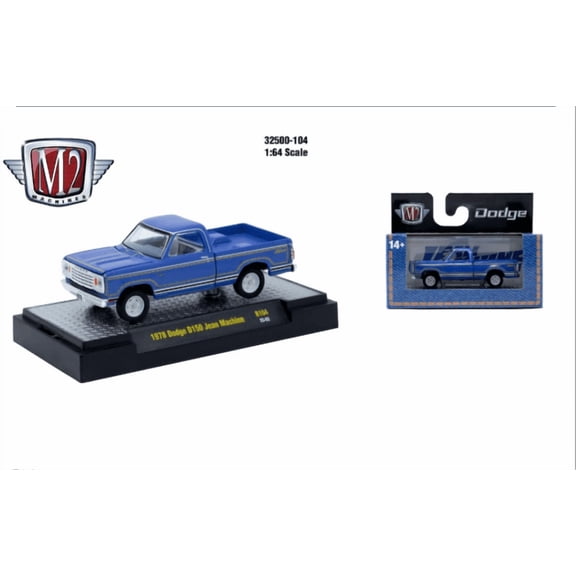 M2 Machines Autothentics Rel 104 1:64 1978 Dodge D150 Jean Machine