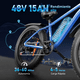 thumbnail image 4 of Bicicleta Eléctrica de Montaña para Adultos AMYET EB26, Motor 1000W, Batería 48V 15Ah, 26 Pulgadas, Azul, 4 of 11