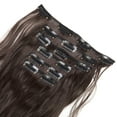 thumbnail image 4 of SHCKE Hair Extensions 24" Clip in Wavy Curly Hair Extensions 26" Straight Fluffy Hair Extensions Colorful Synthetic Full Head Clip in Hair Pieces for Women, 4 of 5