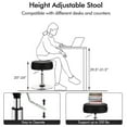 thumbnail image 3 of Kadyn Adjustable 360° Swivel Storage Vanity Stool with Removable Tray-Black, 3 of 7