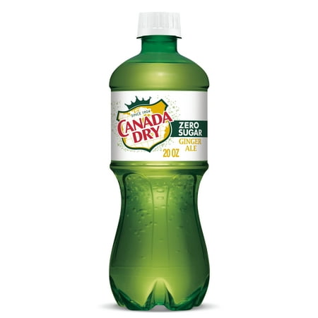 Canada Dry Zero Sugar Ginger Ale Soda Pop, 20 fl oz, Bottle