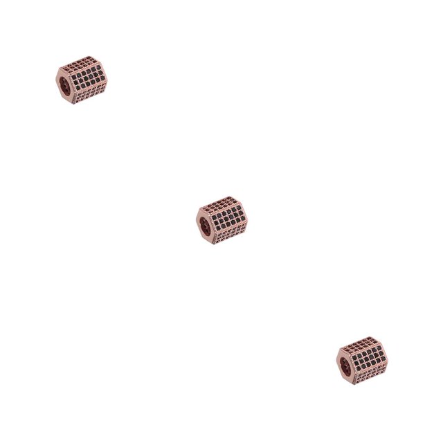 Jumpingount Cuentas de cobre Hexágono Accesorio Unisex Adultos Joyas Ornamentales para doméstico Artesanía Negro Hao Oro rosa Type1 NO1 Jumpingount CBP277148