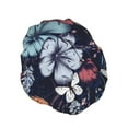 thumbnail image 2 of Kdxio Flowers ad Butterflies Print Shower Cap for Women,Elastic and Reusable,Double Waterproof Layers Bathing Hat, 2 of 9