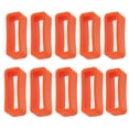 thumbnail image 1 of TISHITA 10pcs Soft Silicone Sport Strap Rubber Secure Clasps Bright Color Clasp Keeper - Orange, 1 of 7
