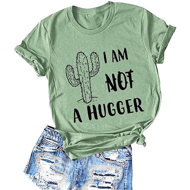 YourTops T-Shirt Femme Pas un Câlin Cactus