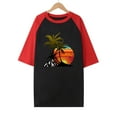 thumbnail image 3 of DailyTrove Women's Graphic Baseball Tee - Short Sleeve Casual Top, Playful for Summer & Gatherings, 3 of 4
