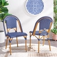 thumbnail image 2 of SAFAVIEH California Outdoor Patio Side Chair, Navy, Set of 2, 2 of 11