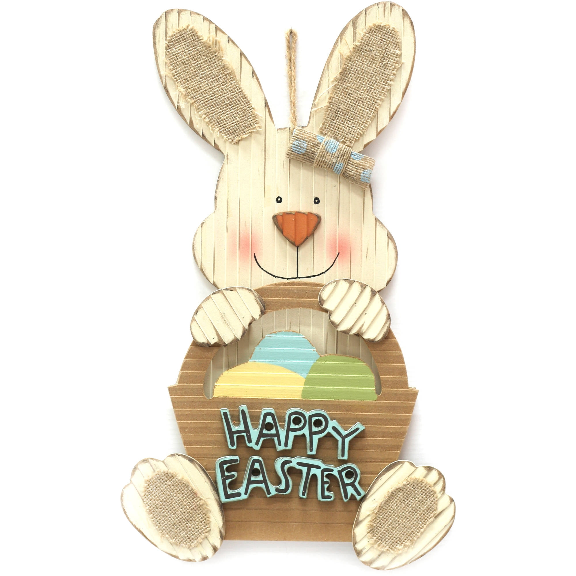 Easter Walmart 17" Bunny Wall Decor, Bunny With Basket