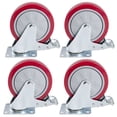 thumbnail image 2 of Ruedas giratorias de goma de 75 mm para trabajo pesado, ruedas para muebles, 2 of 5