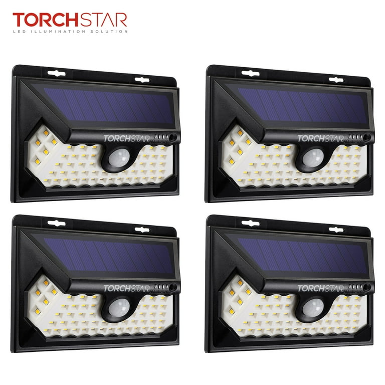 TORCHSTAR 4 Pack Solar Security Lights, White TORCHSTAR 4 Pack Solar Security Lights, White