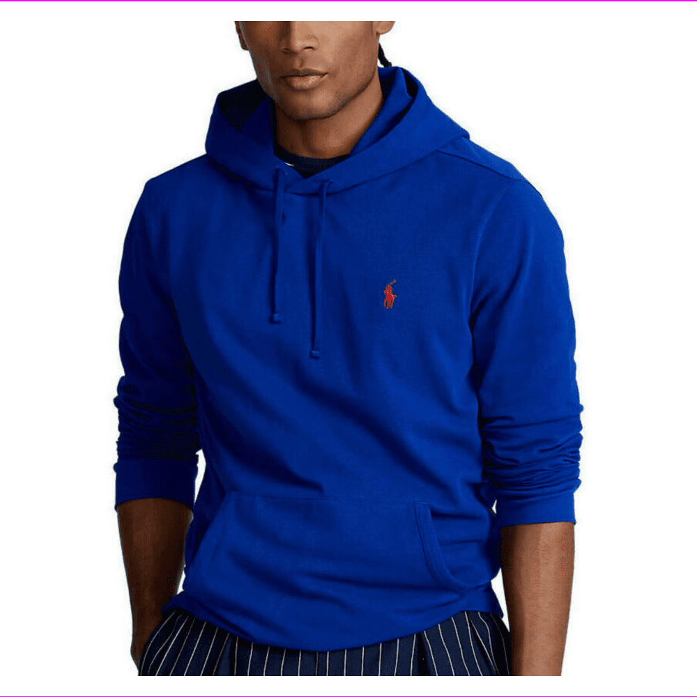 Polo Ralph Lauren Men Logo Monogram Fleece Hooded Sweatshirt Hoodie  Multicolor M