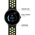 thumbnail image 3 of iTouch Sport smart watch, compatible with Android & IOS 43mm, unisex, black & lime perforated strap, 3 of 7