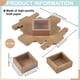 thumbnail image 2 of Cajas de papel kraft con 16 cajones, cuadradas, de 8,2 x 8,4 x 3,3 cm, para jabón casero con etiquetas en blanco, pequeñas cajas de cartón para regalo., 2 of 9