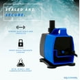 thumbnail image 3 of Aqua Dream Living Submersible Pond Pump JD-4500, 1200 GPH, 1 Count, 5.25 x 7 x 3 Inches, 3 of 7