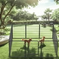 thumbnail image 3 of KAAYEE 12 Panels Dog Playpen with Door,31.7"H Pet Metal Fence Exercise Pen for Outdoor Black, 3 of 13