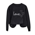 thumbnail image 4 of Sudadera Penkiiy Valentine para mujer: lindas camisetas del día de San Valentín Love Heart Graphic Print Suéter de manga larga Tops XL Negro, 4 of 5
