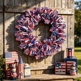 thumbnail image 6 of 15.7in Independence Day Striped Garland Red White Blue Decorative Banner For Holiday Front Door Wall Party, 6 of 6