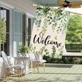 thumbnail image 3 of Summer Welcome Wedding House Flag 28 x 40 Inch Double Sided Evergreen Leaf Eucalyptus Leaves Spring Yard House Flag Vertical Seasonal Farmhouse Yard Outdoor Decoration, 3 of 12