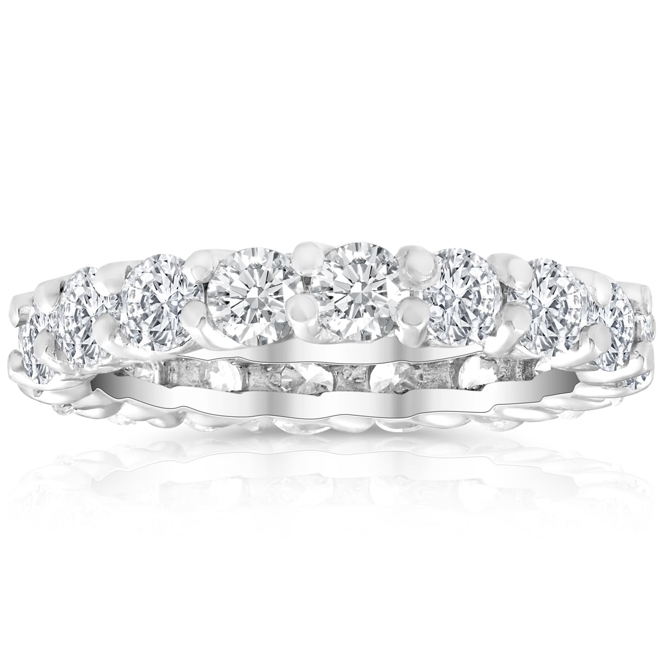 Diamond Vintage Eternity Wedding Band Solid 14k White Gold 0.50 CT For Women's 