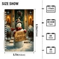 thumbnail image 3 of WOBOGO Cute Snowman Notebook College Horizontal Grid Paper Ink Spill Resistant Water Resistant Cover 8.3x5.7x0.4in, 3 of 8