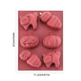 thumbnail image 3 of Kitchen Tools 6-link Halloween Cake Moulds Mummy Pumpkin Silicon Cake Moulds Kids Interesting Silicon Cake Moulds Non-stick Cookware Easy To Use In The Kitchen, 3 of 7