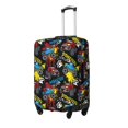 thumbnail image 2 of Uemuo Monster Car Printed Washable Luggage Cover - Fashion Suitcase Protector Fits 18-32 Inch Luggage -Small, 2 of 9