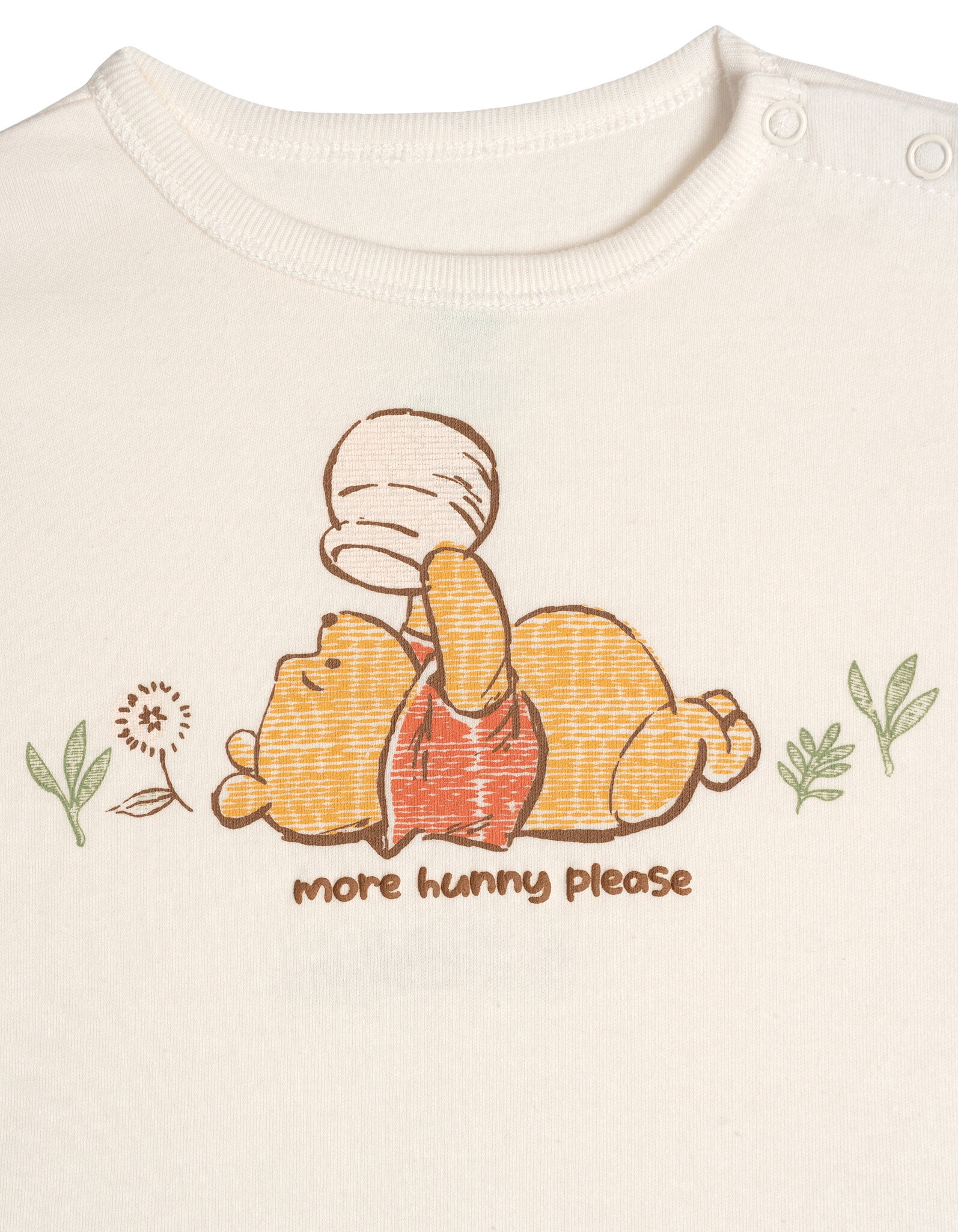 Disney Winnie the Pooh Baby Boys' French Terry 2-Piece T-Shirt and Shorts Set Pooh Beige Brown
