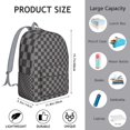 thumbnail image 5 of Black Plaid School Backpack, Durable and Water-Resistant, with Adjustable S-Shaped Shoulder Straps, 5 of 5