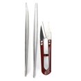 thumbnail image 4 of Straight/Curved Tweezers, Wrenches, Phillips/Flathead Screwdriver, Screws, Brush, Scissors, Kit with Storage Box for Overlocker, 4 of 4