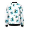 thumbnail image 5 of DHFJKG Bomber Jackets For Women Butterfly Printed Zipper Baseball Jacket Lightweight Casual Daily Wear Trendy Outerwear, 5 of 5